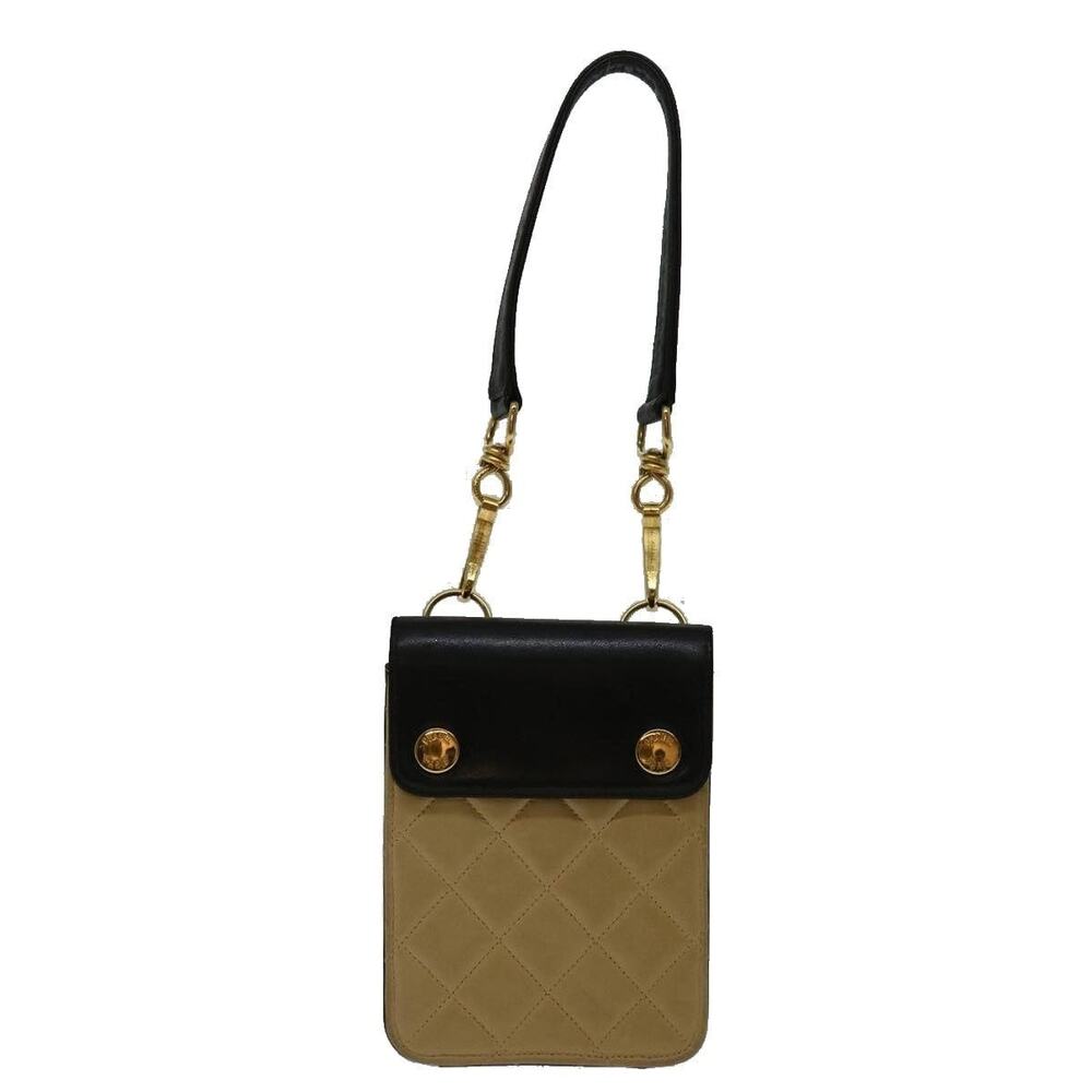 Chanel Matelasse Leather Handbag Beige
